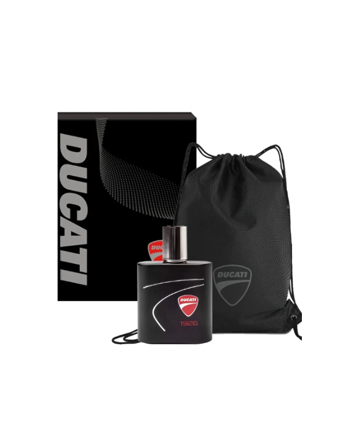 Ducati 1926 nero con profumo 50 ml spray  sacca zaino kit regalo da uomo ragazzo