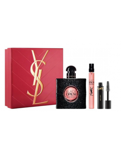 YSL BLACK OPIUM DONNA COFANETTO EAU DE PARFUM 50 ML + EDP 10 ML + MASCARA KIT REGALO