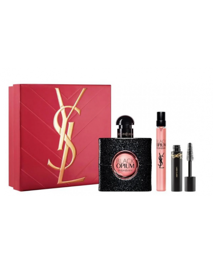 YSL BLACK OPIUM DONNA COFANETTO EAU DE PARFUM 50 ML + EDP 10 ML + MASCARA KIT REGALO