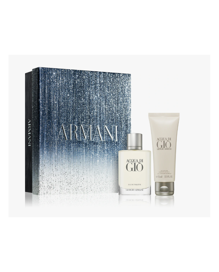 ARMANI ACQUA DI GIÒ COFANETTO EAU DE TOILETTE 50 ML + GEL DOCCIA PROFUMATO 75 ML KIT REGALO UOMO