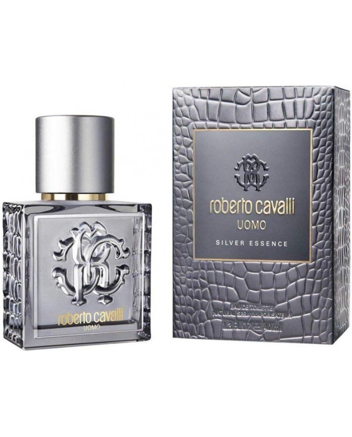 ROBERTO CAVALLI Uomo Silver Essence 40ml Profumo Uomo Edt Raro Originale