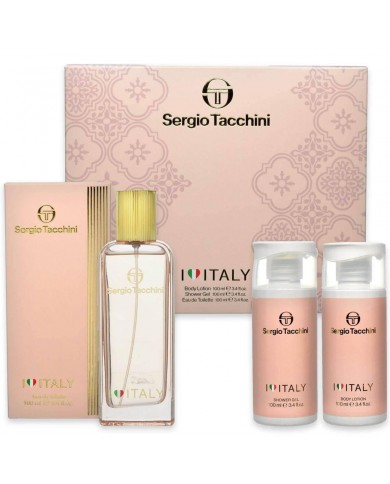 SERGIO TACCHINI I Love Italy 100ml Set Regalo Profumo Donna Edt Crema Doccia 810876032810