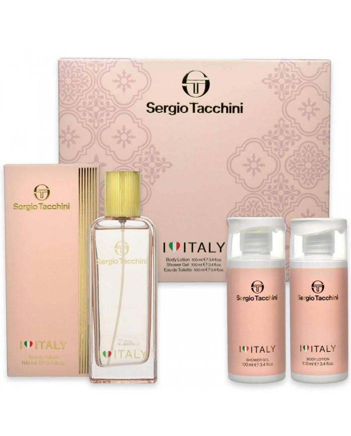 SERGIO TACCHINI I Love Italy 100ml Set Regalo Profumo Donna Edt Crema Doccia 810876032810