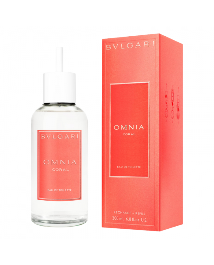 BVLGARI Omnia Coral 200ml Ricarica Profumo Donna Spray Eau De Toilette Originale 783320426759