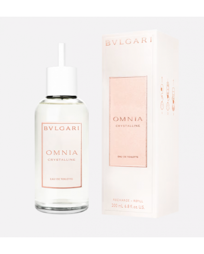 BULGARI Omnia Crystalline Ricarica 200ml Donna Eau De Toilette EDT Originale