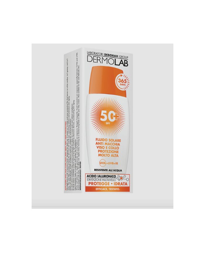 DERMOLAB Fluido Antimacchia DERMOLAB FLUIDO ANTIMACCHIA VISO PROTEZIONE SPF 50+ VISO E DECOLLETÉ 50 ML 8009518492521