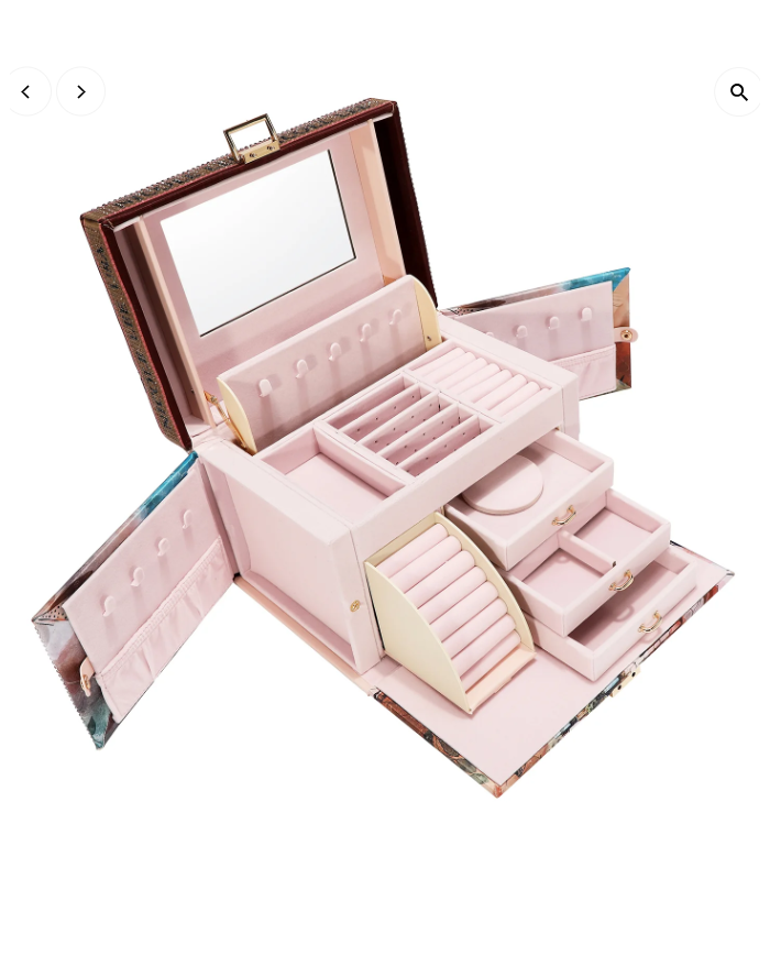 NICOLE LEE USA COFANETTO PORTAGIOIE GLITTERATO JW7827-SIG ORGANIZER BIJOUX BOX
