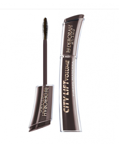DEBORAH MILANO MASCARA CITY LIFT VOLUME 36H MARRONE DEEP BROWN TUBING 3-IN-1