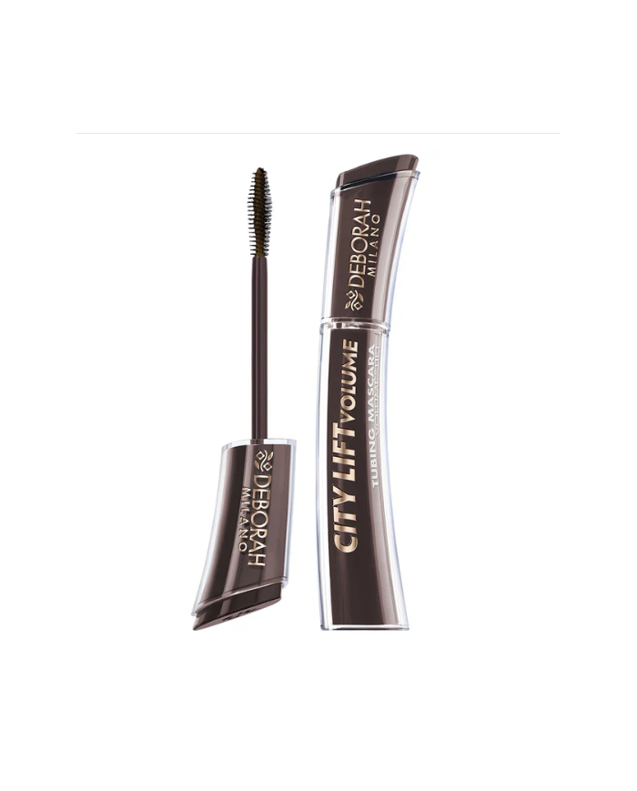 DEBORAH MILANO MASCARA CITY LIFT VOLUME 36H MARRONE DEEP BROWN TUBING 3-IN-1
