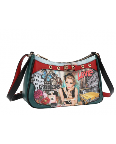 NICOLE LEE USA BORSA TRACOLLA SIGNATURE SABINA IMAGINES SET17459M DESIGN GLAMOUR