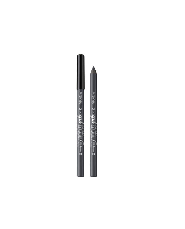 DEBORAH MILANO MATITA OCCHI 2IN1 GEL KAJAL & EYELINER WATERPROOF N.03 GLITTER GREY