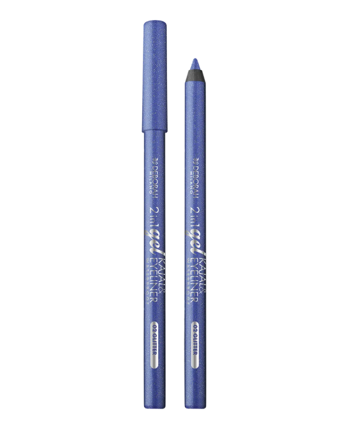 DEBORAH MILANO MATITA OCCHI 2IN1 GEL KAJAL & EYELINER WATERPROOF N.02 GLITTER BLUE