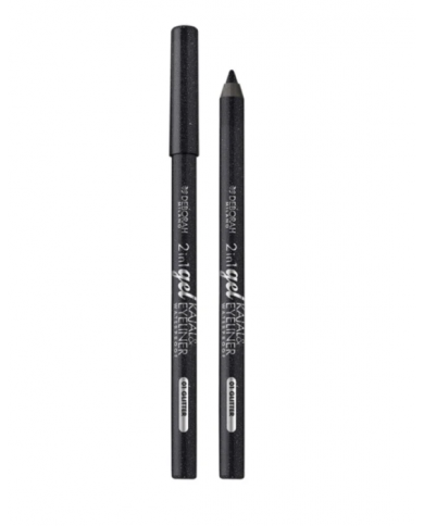 DEBORAH MILANO MATITA OCCHI 2IN1 GEL KAJAL & EYELINER WATERPROOF N.01 NERO GLITTER 8009518495652